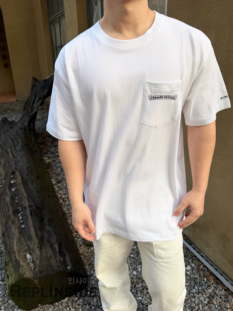 레플리카 명품 [Chrome Hearts] 크롬하츠 크로스 마인드 프린트 반팔 티셔츠 화이트/블랙 2컬러 남녀공용 - 상세 이미지 실사 38