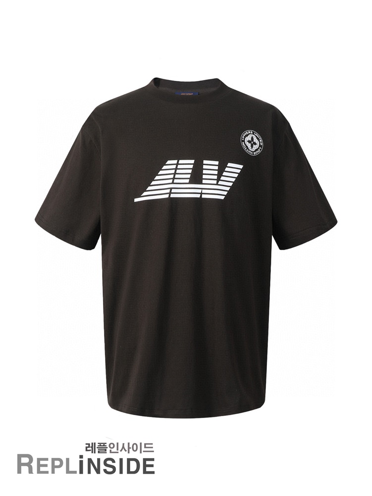 레플리카 명품 [LOUIS VUITTON] 루이비통 지구본 프린트 티셔츠 남성용 - 앞면 실사