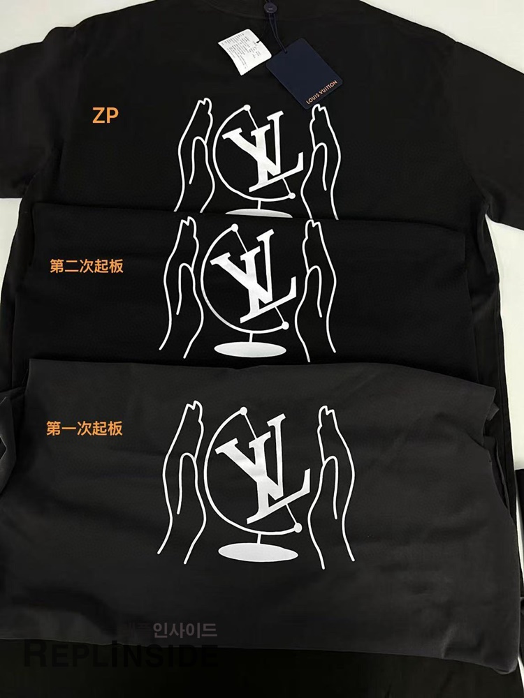 레플리카 명품 [LOUIS VUITTON] 루이비통 지구본 프린트 티셔츠 남성용 - 포장 실사