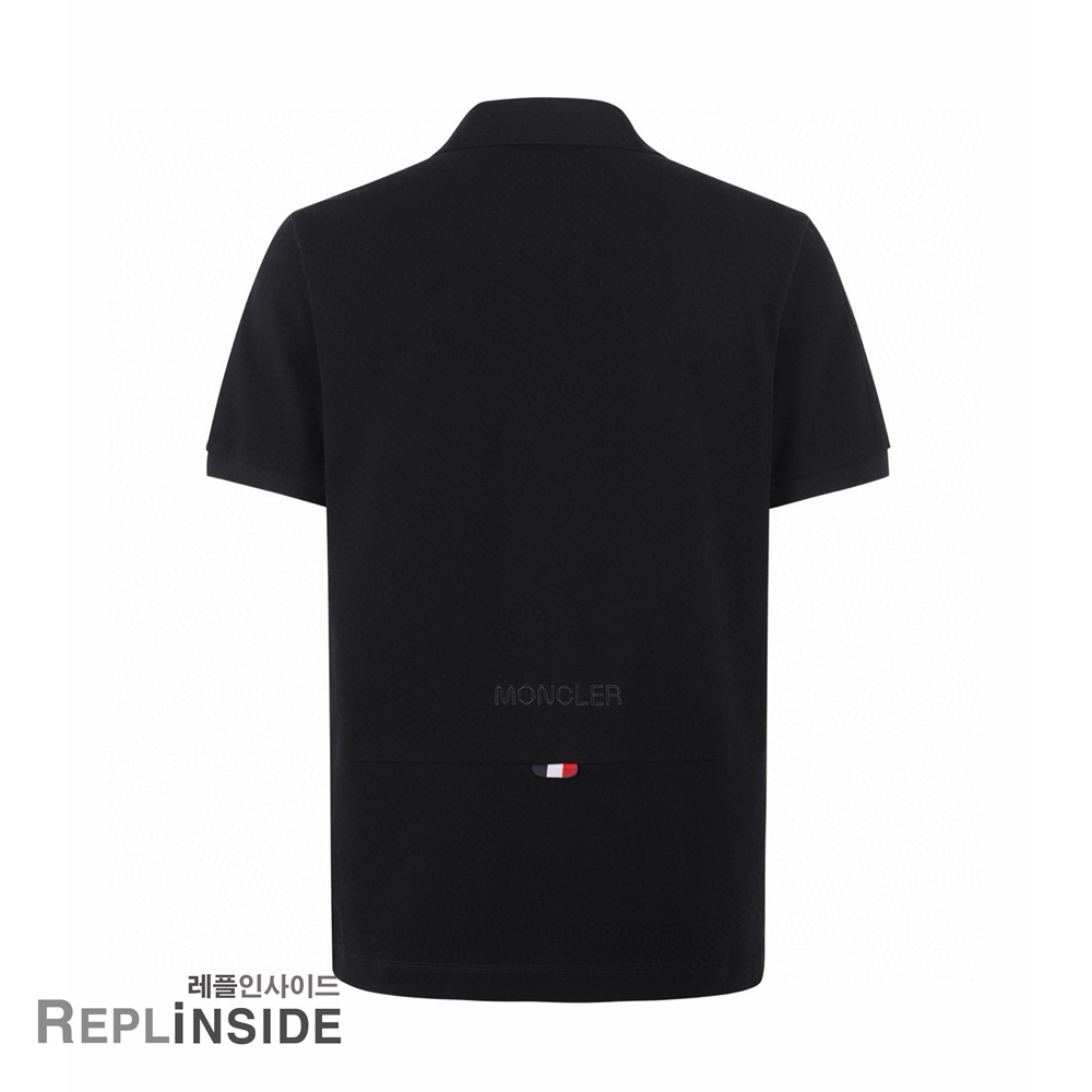 레플리카 명품 [MONCLER] 몽클레어 블랙 패치 피케 폴로셔츠 화이트/블랙 2컬러 남녀공용 - 디테일 실사