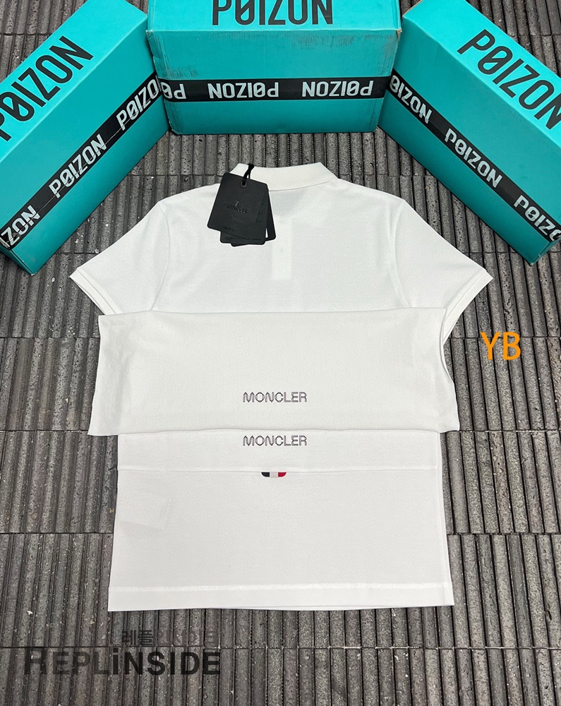 레플리카 명품 [MONCLER] 몽클레어 블랙 패치 피케 폴로셔츠 화이트/블랙 2컬러 남녀공용 - 상세 이미지 실사 36