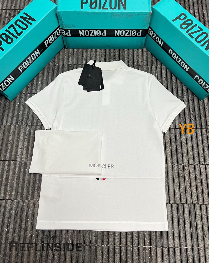 레플리카 명품 [MONCLER] 몽클레어 블랙 패치 피케 폴로셔츠 화이트/블랙 2컬러 남녀공용 - 상세 이미지 실사 37