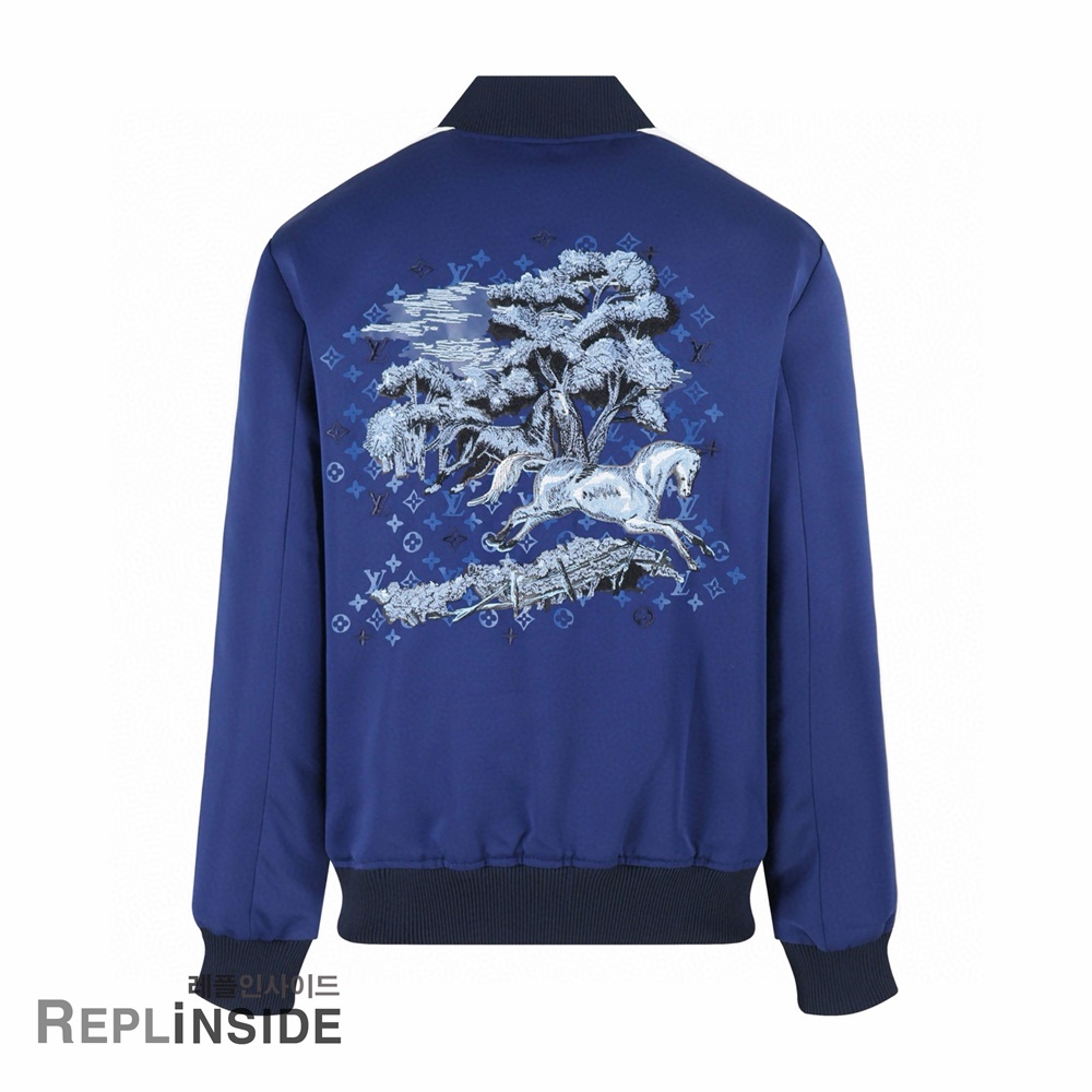 레플리카 명품 [LOUIS VUITTON] 루이비통 시그니처 자수 수베니어 자켓 (야구자켓) 남녀공용 - 옆면 실사