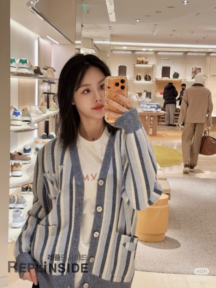 레플리카 명품 [LOUIS VUITTON] 루이비통 스트라이프드 자카드 가디건 남녀공용 - 상세 이미지 실사 18