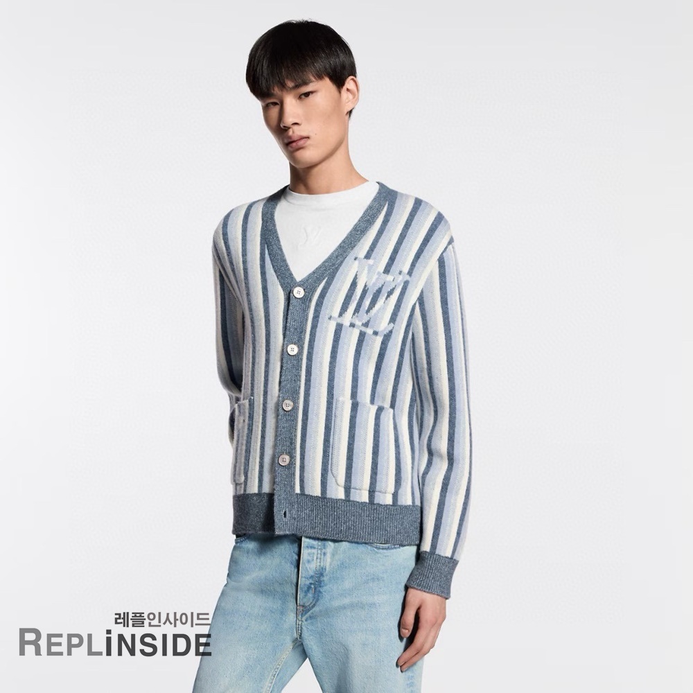 레플리카 명품 [LOUIS VUITTON] 루이비통 스트라이프드 자카드 가디건 남녀공용 - 상세 이미지 실사 23