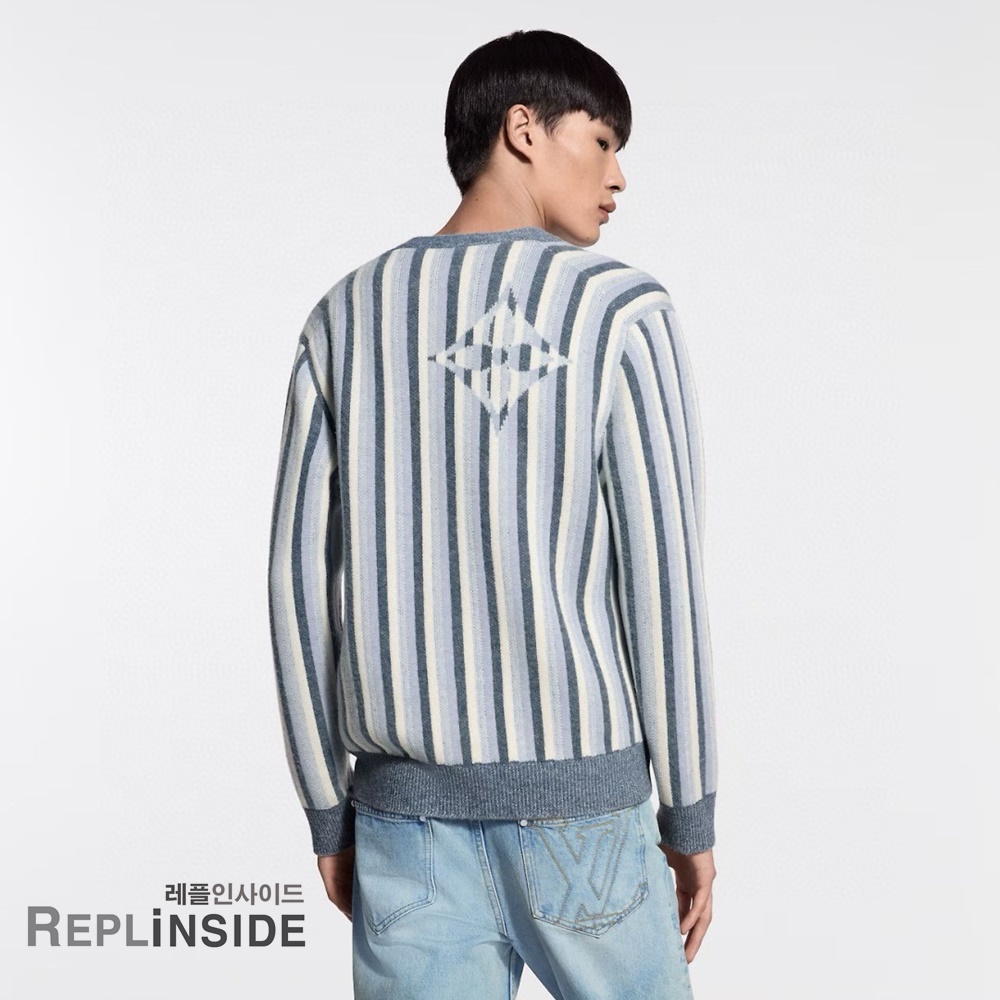 레플리카 명품 [LOUIS VUITTON] 루이비통 스트라이프드 자카드 가디건 남녀공용 - 상세 이미지 실사 24