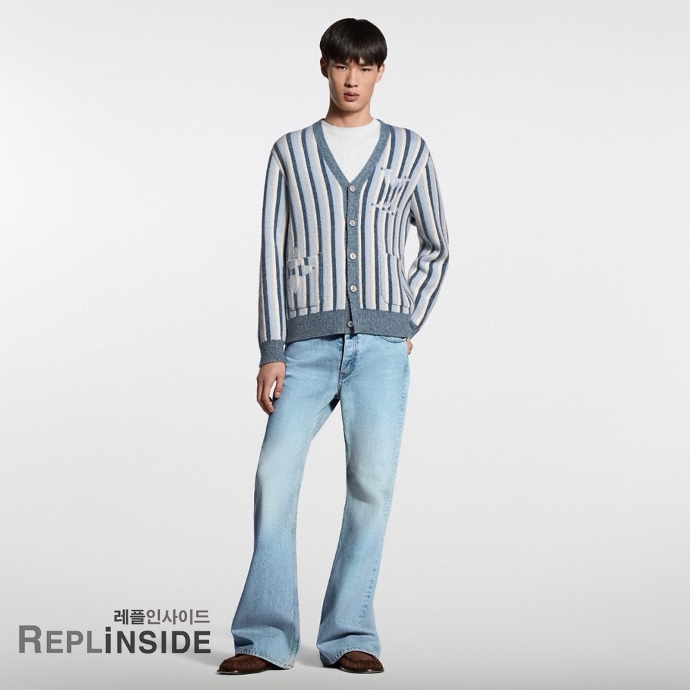 레플리카 명품 [LOUIS VUITTON] 루이비통 스트라이프드 자카드 가디건 남녀공용 - 상세 이미지 실사 25