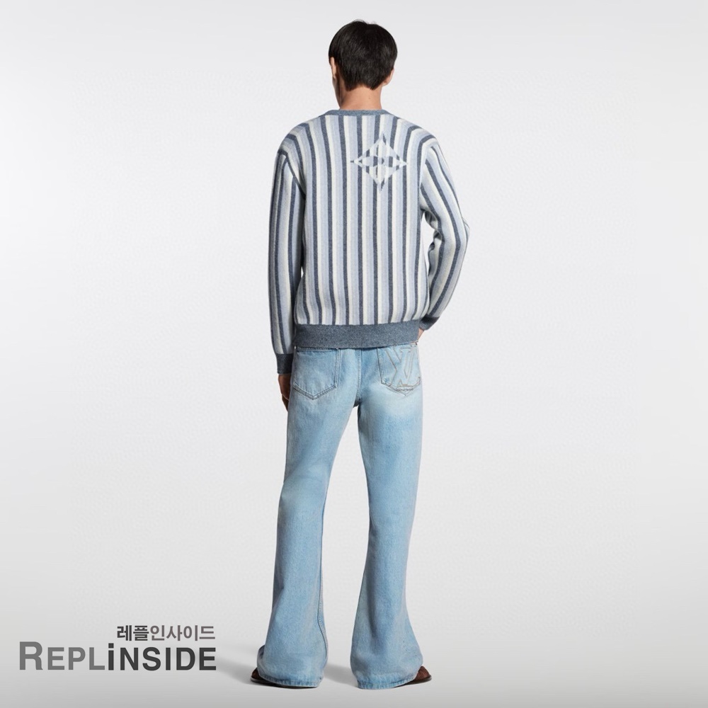 레플리카 명품 [LOUIS VUITTON] 루이비통 스트라이프드 자카드 가디건 남녀공용 - 상세 이미지 실사 26