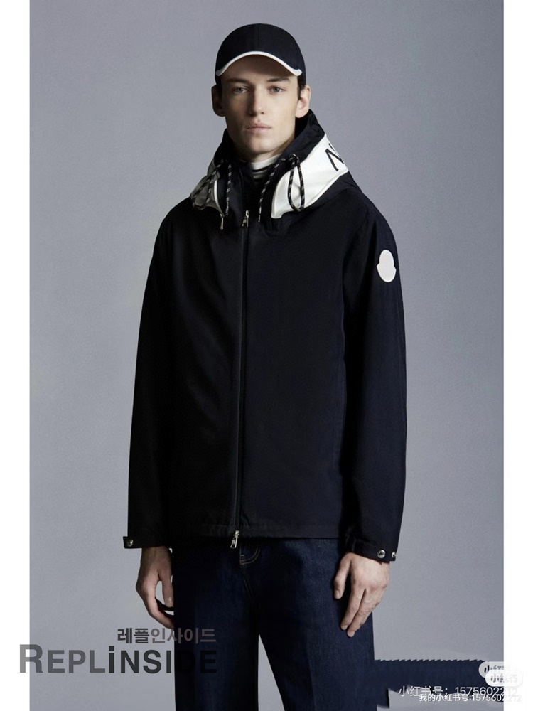 레플리카 명품 [MONCLER] 몽클레어 캡 야상 후드 바람막이 2컬러 네이비/화이트 2컬러 남녀공용 - 상세 이미지 실사 26