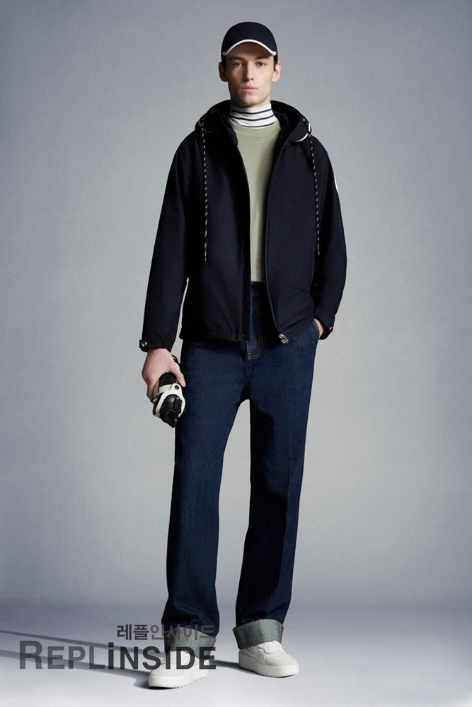 레플리카 명품 [MONCLER] 몽클레어 캡 야상 후드 바람막이 2컬러 네이비/화이트 2컬러 남녀공용 - 상세 이미지 실사 29