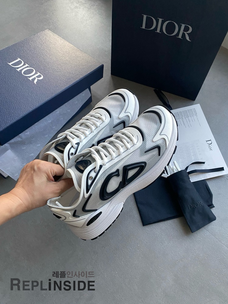 레플리카 명품 [DIOR] 디올 B30 오블리크 로우 스니커즈 남성용 - 옆면 실사