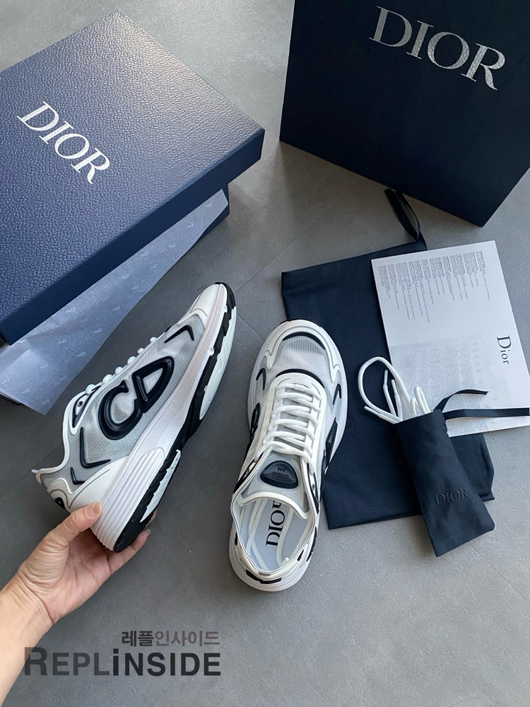 레플리카 명품 [DIOR] 디올 B30 오블리크 로우 스니커즈 남성용 - 뒷면 실사