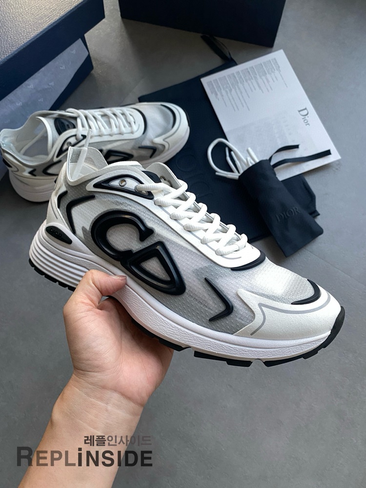 레플리카 명품 [DIOR] 디올 B30 오블리크 로우 스니커즈 남성용 - 인솔 실사