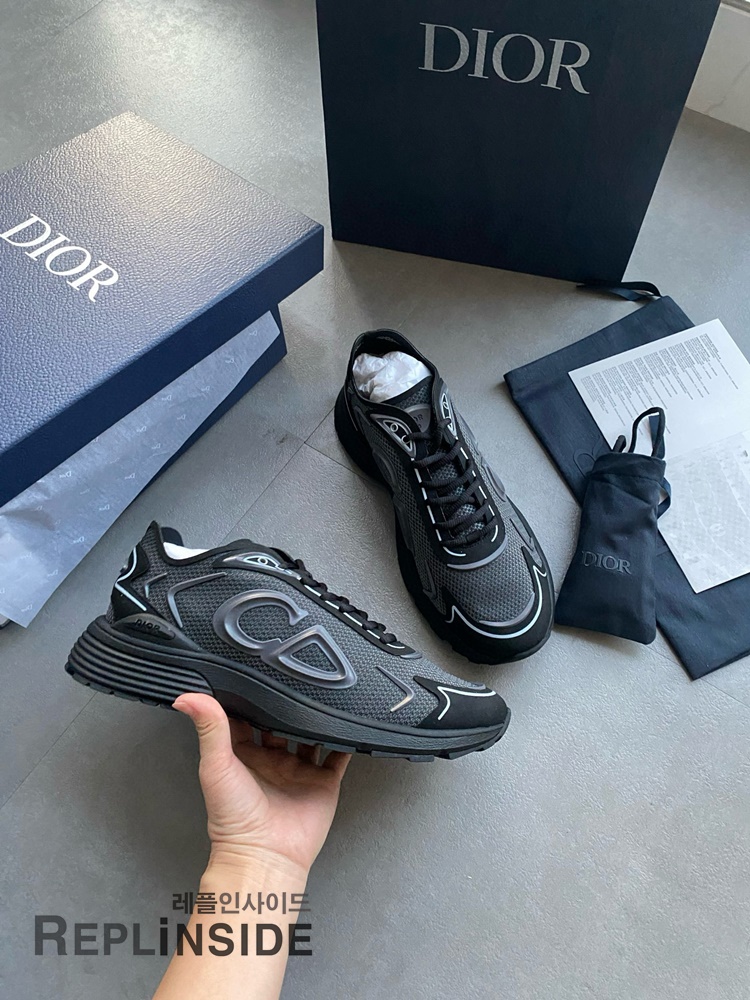 레플리카 명품 [DIOR] 디올 B30 오블리크 로우 스니커즈 남성용 - 옆면 실사