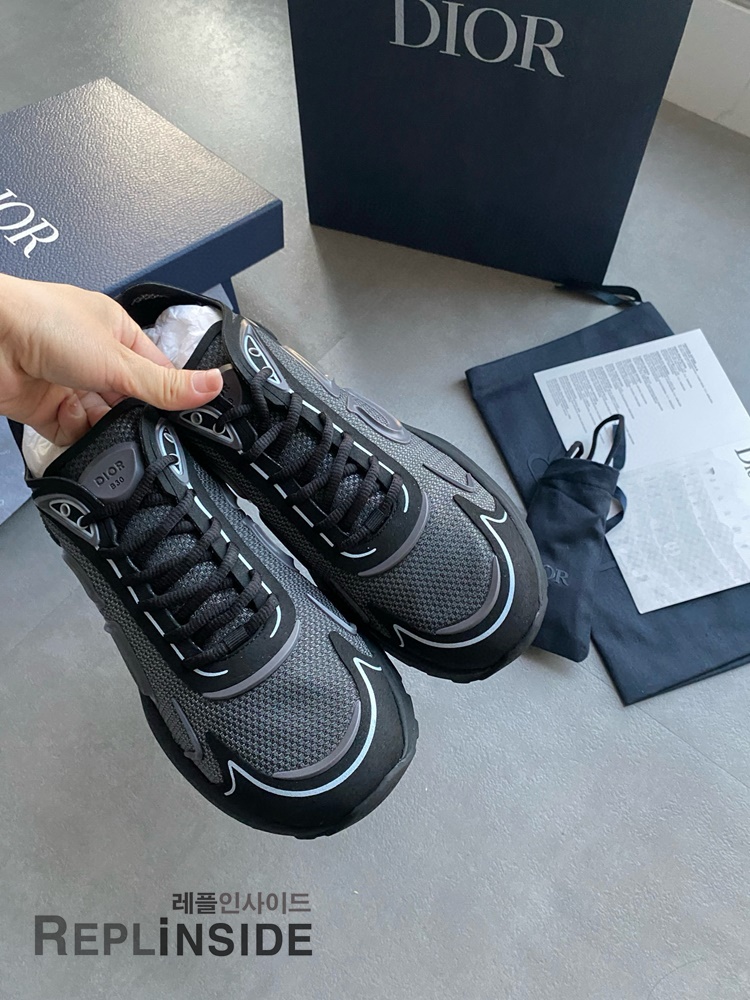 레플리카 명품 [DIOR] 디올 B30 오블리크 로우 스니커즈 남성용 - 뒷면 실사