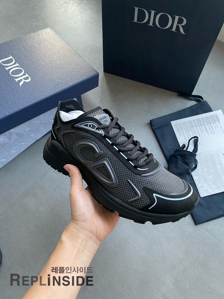 레플리카 명품 [DIOR] 디올 B30 오블리크 로우 스니커즈 남성용 - 인솔 실사