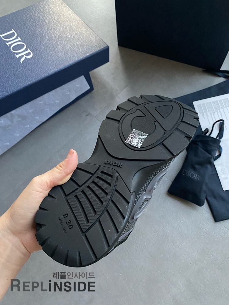 레플리카 명품 [DIOR] 디올 B30 오블리크 로우 스니커즈 남성용 - 전체 실사