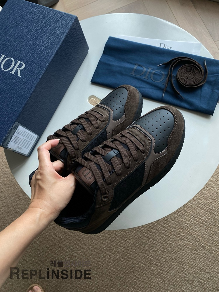 레플리카 명품 [DIOR] 디올 B27 오블리크 로우 스니커즈 남성용 - 옆면 실사
