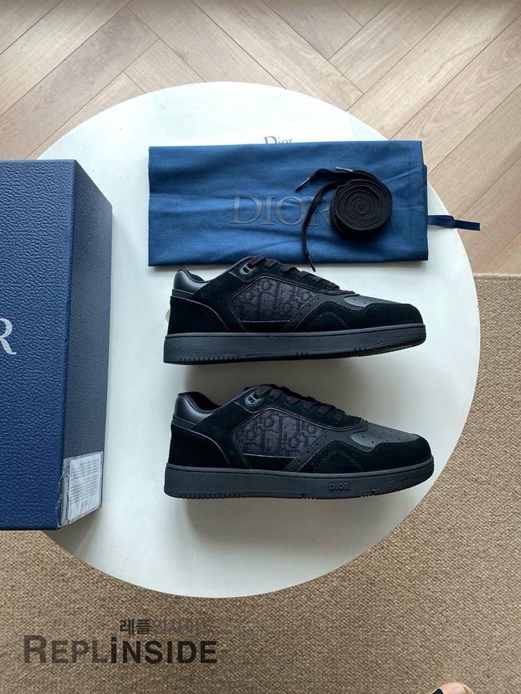 레플리카 명품 [DIOR] 디올 B27 오블리크 로우 스니커즈 남성용 - 옆면 실사