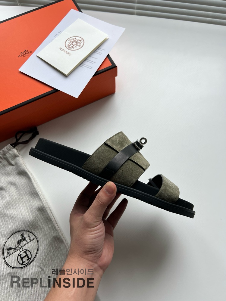 레플리카 명품 [HERMES] 에르메스 잭슨 샌들 남성용 - 로고 실사