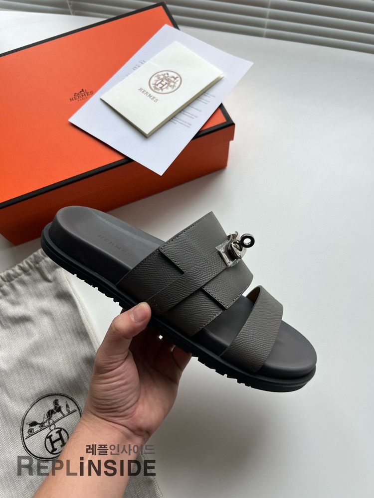 레플리카 명품 [HERMES] 에르메스 잭슨 샌들 남성용 - 인솔 실사