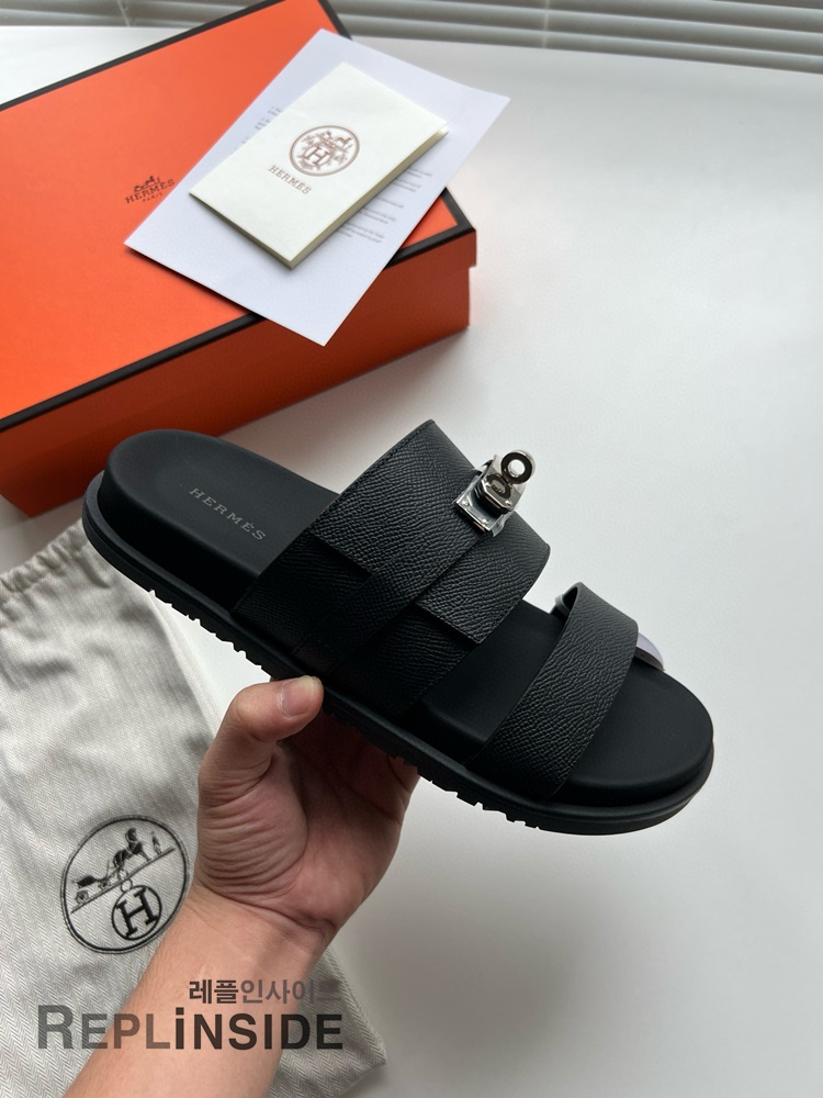 레플리카 명품 [HERMES] 에르메스 잭슨 샌들 남성용 - 인솔 실사