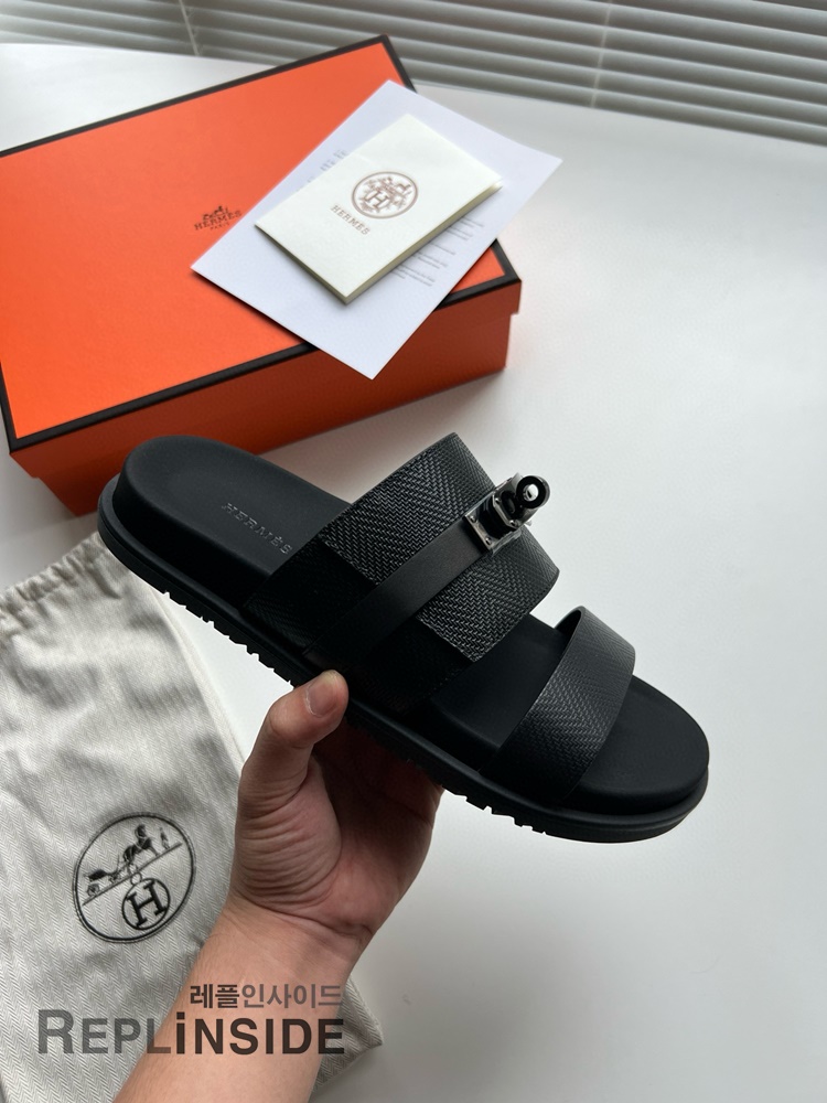 레플리카 명품 [HERMES] 에르메스 잭슨 샌들 남성용 - 인솔 실사