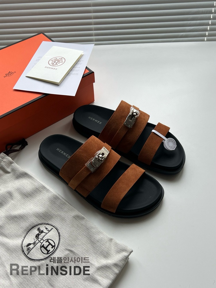 레플리카 명품 [HERMES] 에르메스 잭슨 샌들 남성용 - 앞면 실사