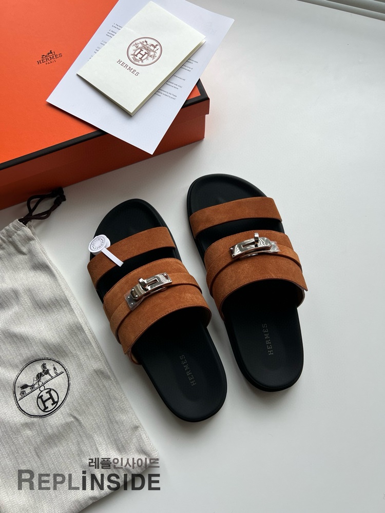 레플리카 명품 [HERMES] 에르메스 잭슨 샌들 남성용 - 뒷면 실사
