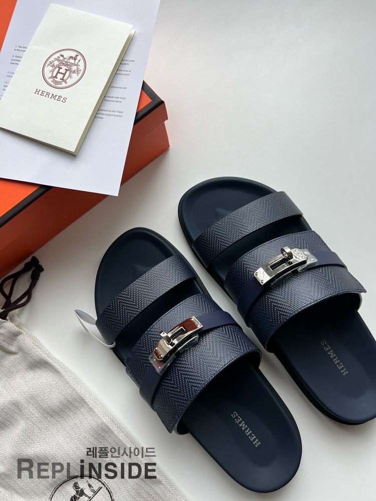 레플리카 명품 [HERMES] 에르메스 잭슨 샌들 남성용 - 인솔 실사