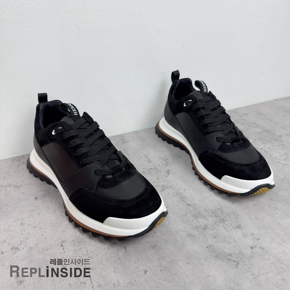 레플리카 명품 [HERMES] 에르메스 리더 스니커즈 남성용 - 옆면 실사