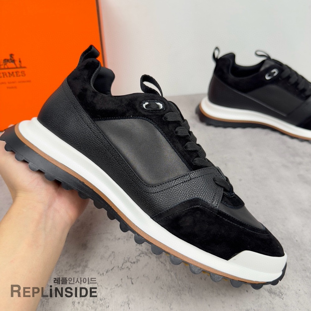 레플리카 명품 [HERMES] 에르메스 리더 스니커즈 남성용 - 로고 실사