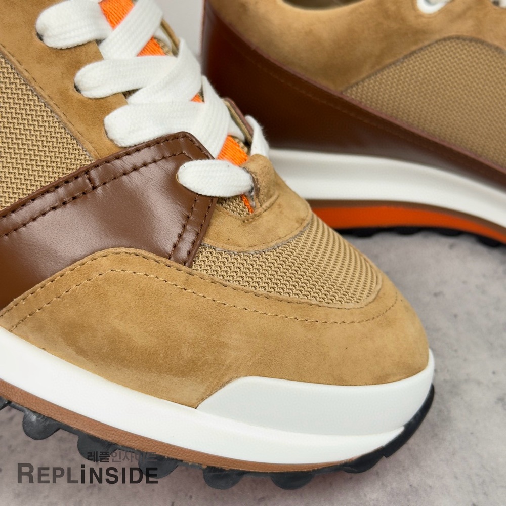 레플리카 명품 [HERMES] 에르메스 리더 스니커즈 남성용 - 인솔 실사