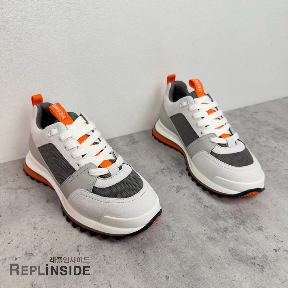 레플리카 명품 [HERMES] 에르메스 리더 스니커즈 남성용 - 옆면 실사