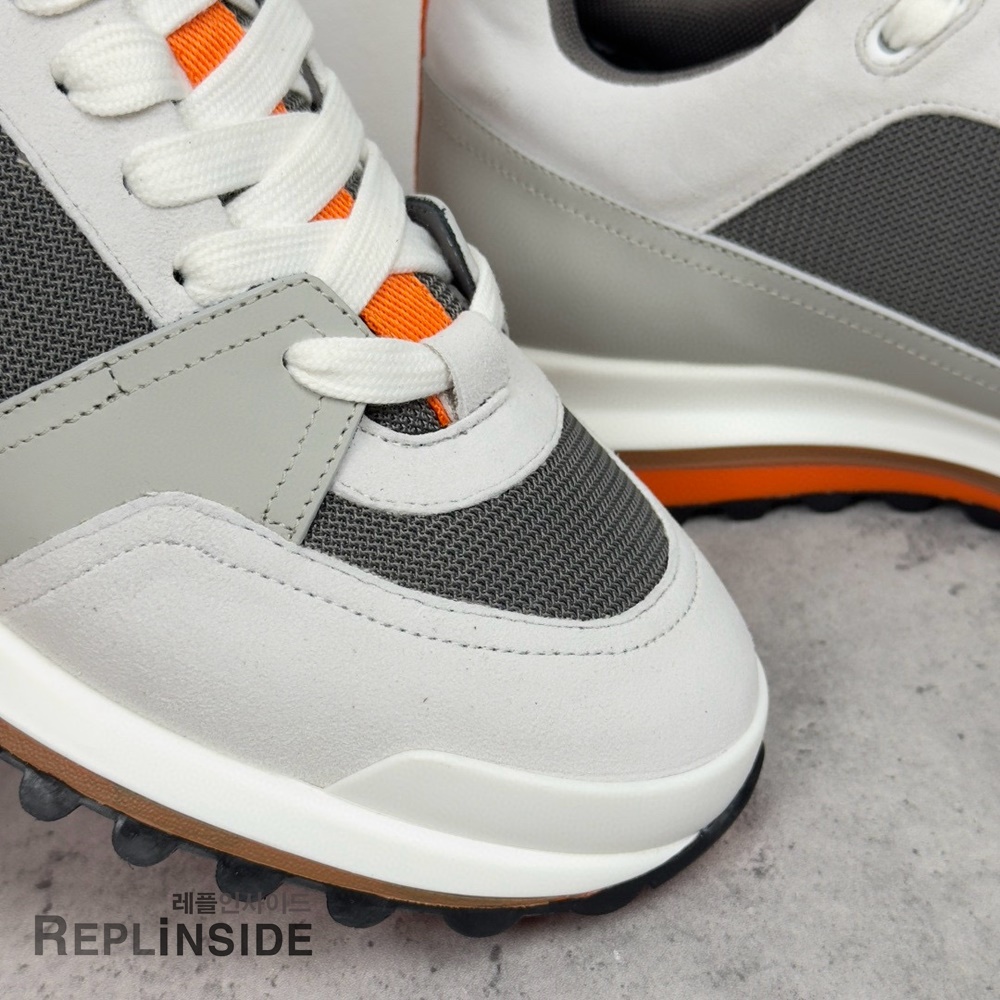레플리카 명품 [HERMES] 에르메스 리더 스니커즈 남성용 - 인솔 실사