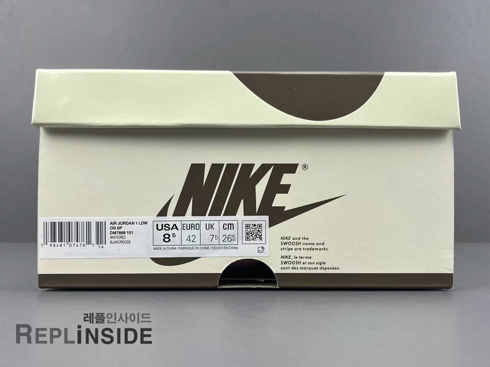 스캇 조던 시카고 로우 DM7866-101 측면컷, 스캇조던, 시카고 로우, 레플리카스니커즈, 실물 리뷰