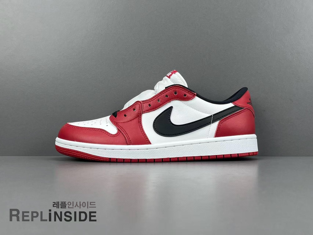 에어조던1 레트로 로우 OG 시카고 2025, 레플리카 스니커즈, 화이트 레드 블랙, 남녀공용 운동화, 트렌디 러닝화