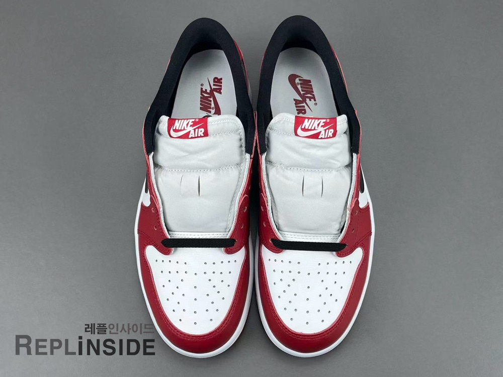 에어조던1 레트로 로우 OG 시카고 2025, 레플 스니커즈, 레드 화이트 블랙, 패션 운동화, 남녀공용 스니커즈