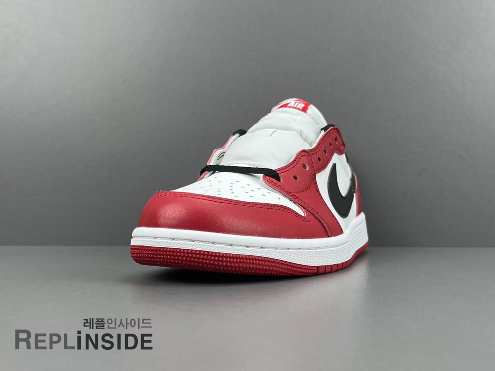 에어조던1 레트로 로우 OG 시카고 2025, 레플리카 스니커즈, 화이트 레드 블랙 컬러, 트렌디 남녀운동화, 캐주얼 러닝화