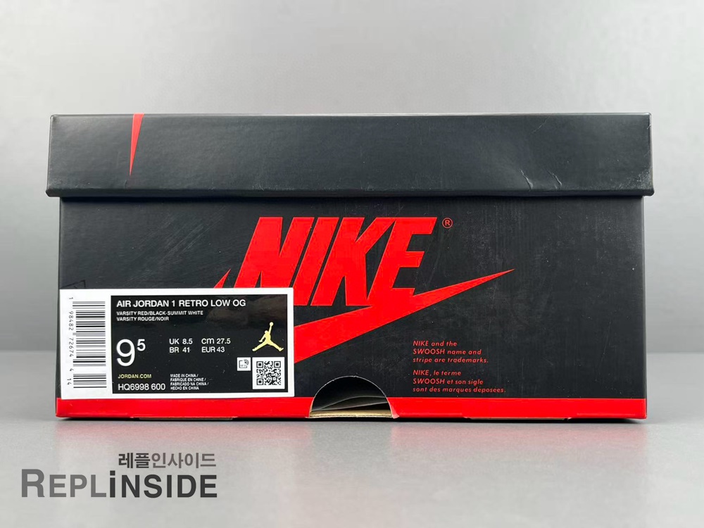 에어조던1 레트로 로우 OG 시카고 2025, 레플리카 스니커즈, 레드 화이트 블랙 컬러, 남녀공용 운동화, 트렌디 패션 스니커즈