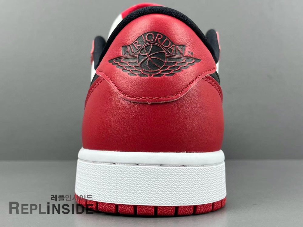 에어조던1 레트로 로우 OG 시카고 2025, 레플 스니커즈, 화이트 레드 블랙 컬러, 남녀공용 운동화, 트렌디 러닝화