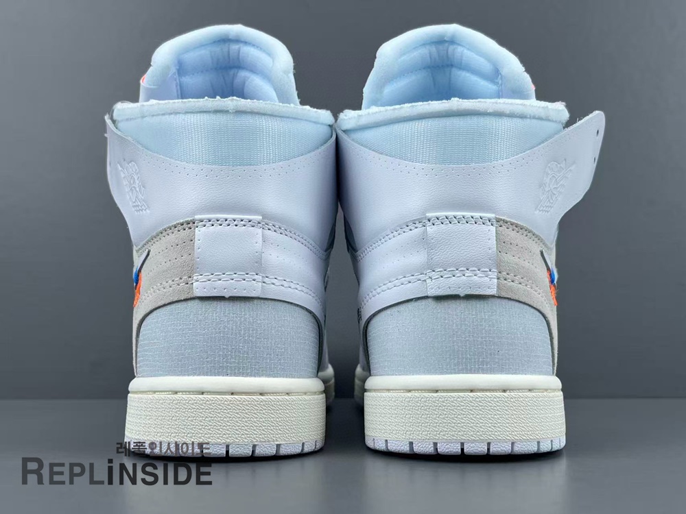 레플리카 명품 [AIR JORDAN] 오프화이트 X 에어조던1 알래스카 화이트 AA3834-100 남녀공용 (OG공장) - 뒷면 실사