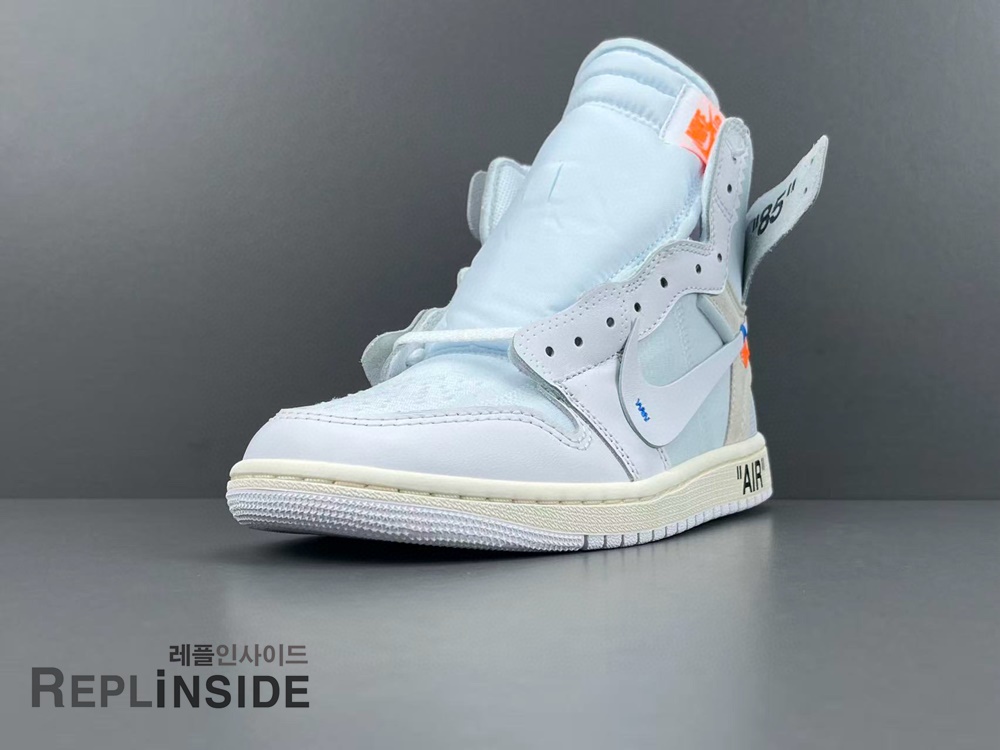 레플리카 명품 [AIR JORDAN] 오프화이트 X 에어조던1 알래스카 화이트 AA3834-100 남녀공용 (OG공장) - 인솔 실사