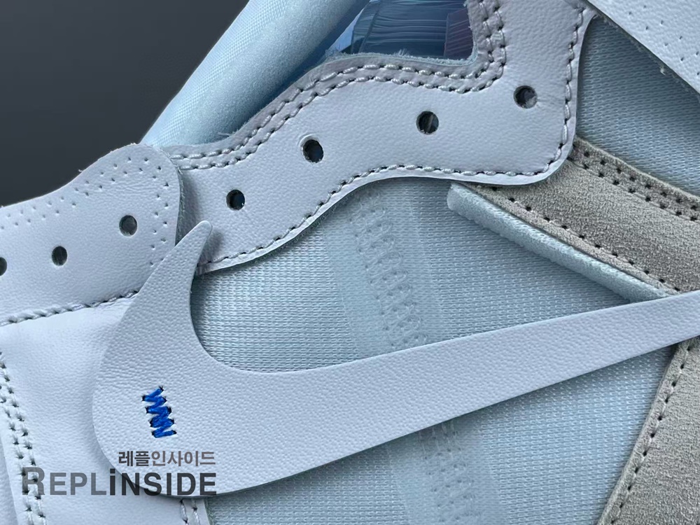 레플리카 명품 [AIR JORDAN] 오프화이트 X 에어조던1 알래스카 화이트 AA3834-100 남녀공용 (OG공장) - 소재 실사