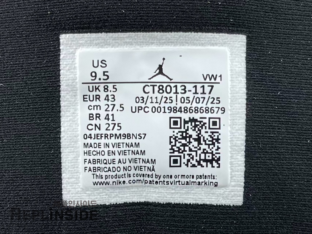 에어조던12 CT8013-117 택시 레플리카 디테일컷 #레플리카조던12레트로 #조던12택시레플 #레플리카조던스니커즈