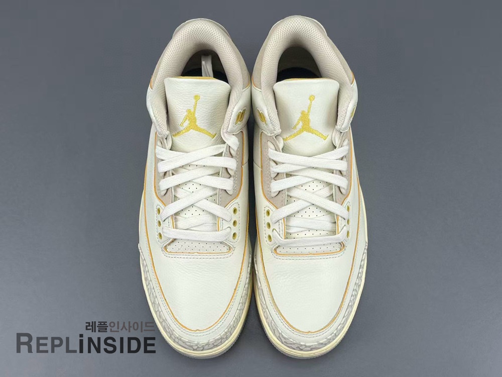 제이 발빈 x 에어조던3 메데인 선셋 FN0344-901 밑창 디테일, 제이발빈, 에어조던3, 메데인선셋, 레플리카운동화, 프리미엄 스니커즈