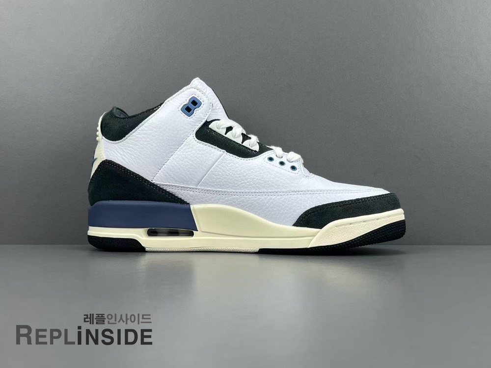 아 마 마니에르 x 나이키 에어조던3 OG SP 디퓨즈드 블루 HV8571-100 측면, 아마마니에르, 나이키, 에어조던3, OG, 디퓨즈드블루, 레플리카 운동화, 실물컷