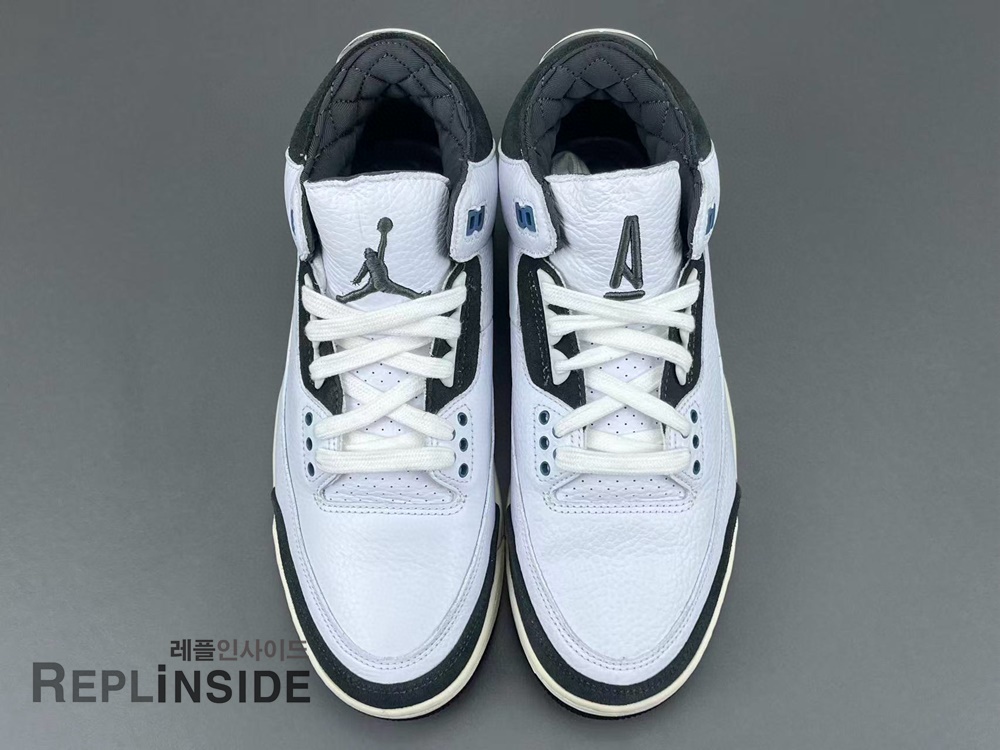 아 마 마니에르 x 나이키 에어조던3 OG SP 디퓨즈드 블루 HV8571-100 밑창 디테일, 아마마니에르, 나이키, 에어조던3, OG, 디퓨즈드블루, 레플리카운동화, 프리미엄 스니커즈
