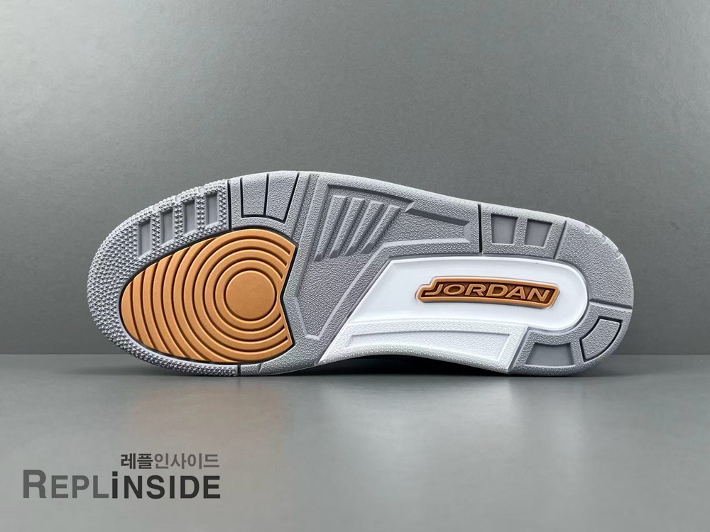 에어조던3 레트로 트루 앤 코퍼 CT8532-148 인솔 디테일, 나이키, 에어조던3, 트루앤코퍼, 레플리카스니커즈, 실물컷