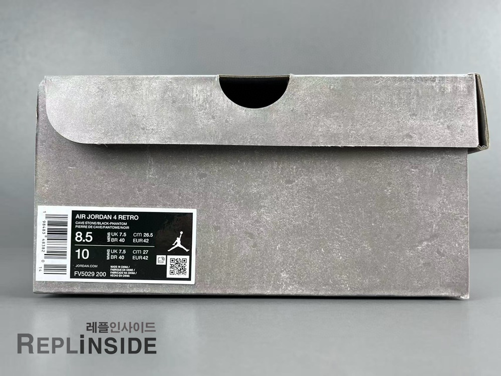 에어조던4 케이브스톤 블랙 FV5029-200, 레플리카스캇, 레플리카운동화, AJ4, 실사, 착샷, 남성스니커즈, 인기, 리셀, 구매, 리뷰